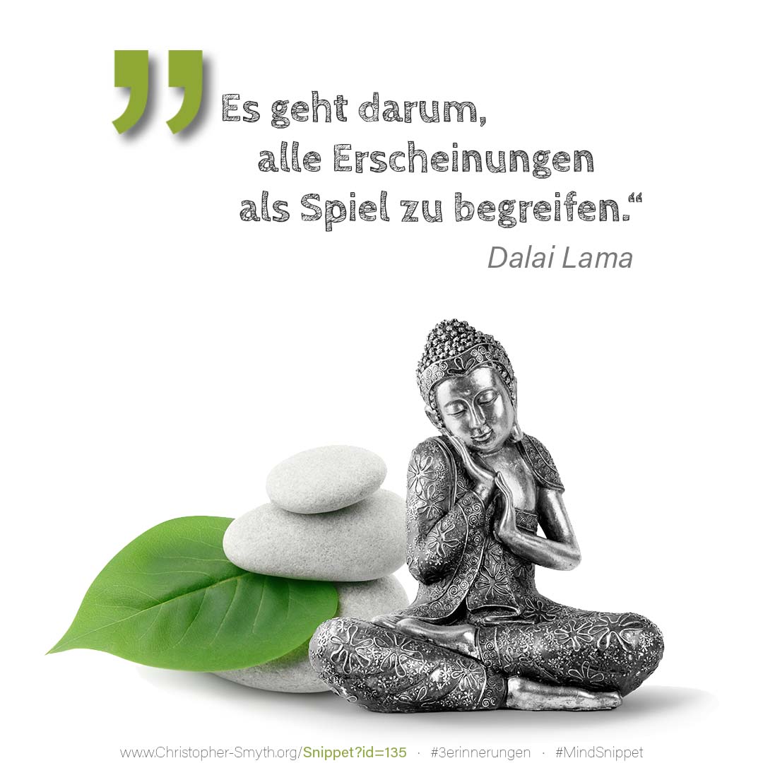Passendes Bild zum Zitat von Dalai Lama: Es geht darum, alle Erscheinungen als Sp... Passendes Social-Media-Bild zum Zitat von Dalai Lama