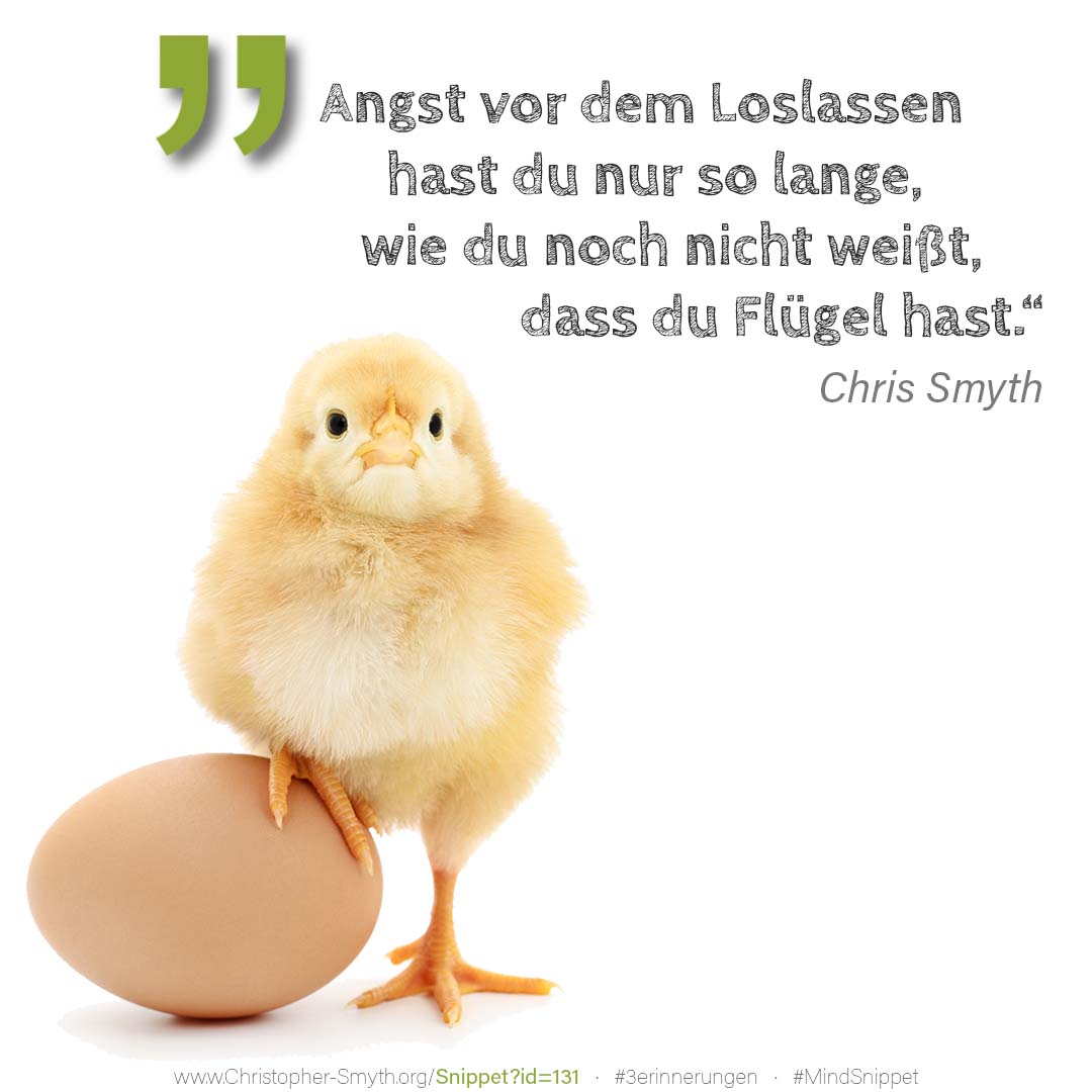 Passendes Bild zum Zitat von Chris Smyth: Angst vor dem Loslassen hast du nur so l... Passendes Social-Media-Bild zum Zitat von Chris Smyth